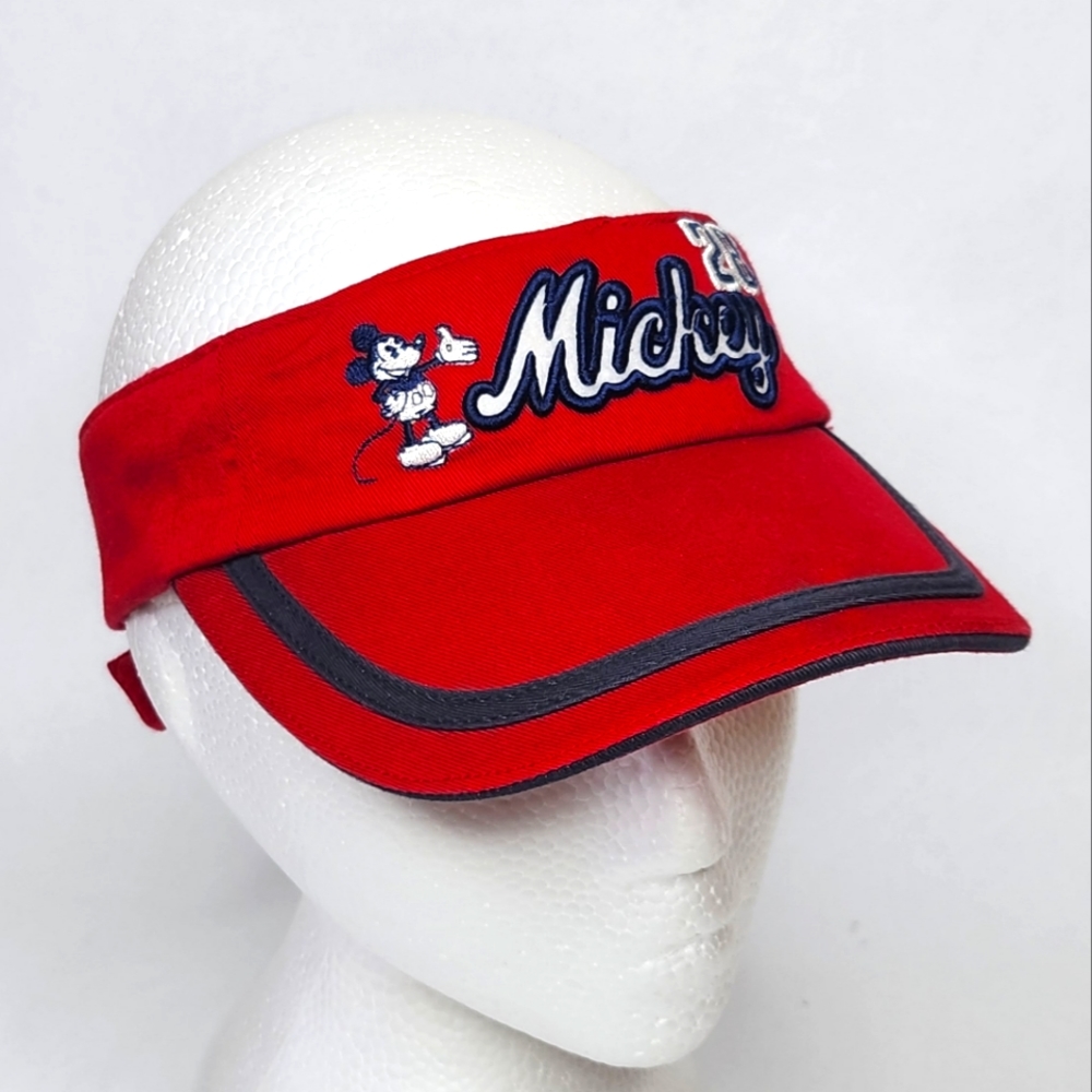 Vintage Embroidered Walt Disney World Mickey Mouse Visor Adult Size